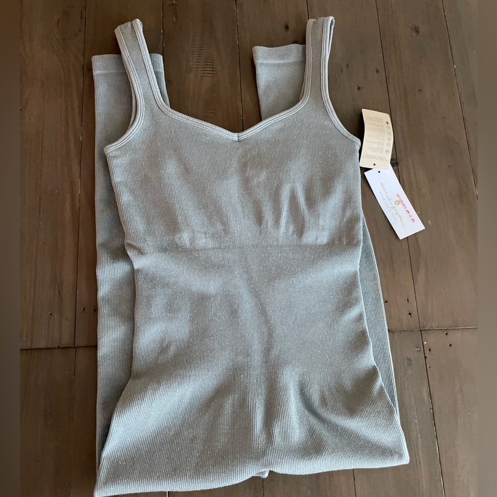 Spiritual Gangster Averie Shimmer Bodysuit grey NWT